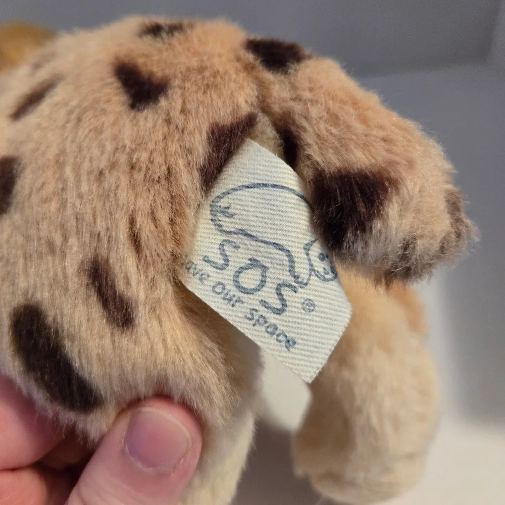 Rare SOS Save Our Space Plush 9" Baby Hyena Spotted Stuffed Animal Wild Dog - Picture 4 of 6